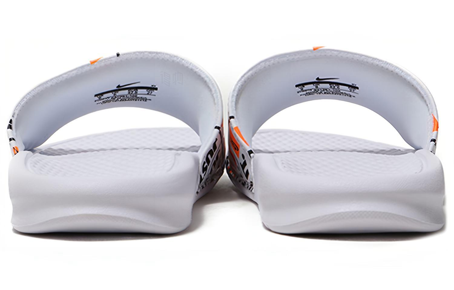 Мужские шлепанцы Nike Benassi JDI Print Just Do It (черно-белые) — Чёрный / белый — фото 5