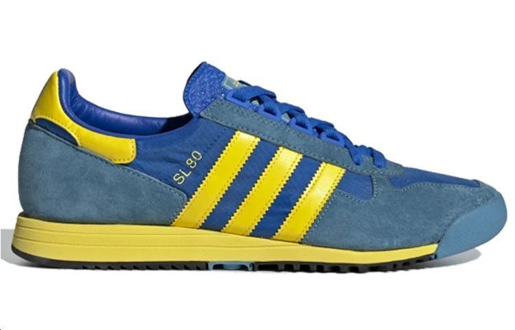 Кеды adidas originals SL 80 (сине-желтый) — фото 2