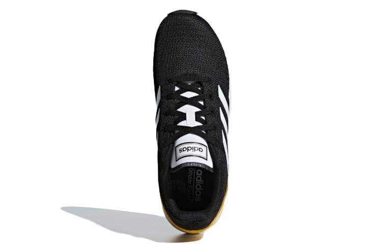 Мужские кроссовки adidas neo Run 70S (черно-желтые) — Чёрный / жёлтый — фото 4