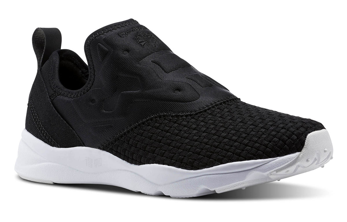 Женские кеды Reebok Furylite Slip On Woven (черный) — фото 3