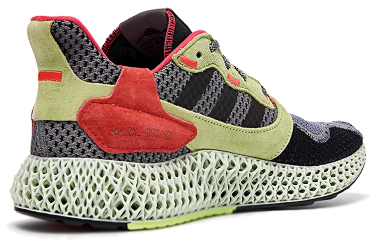 Кроссовки adidas ZX 4000 4D (серо-зеленые) — Серый / зелёный — фото 2