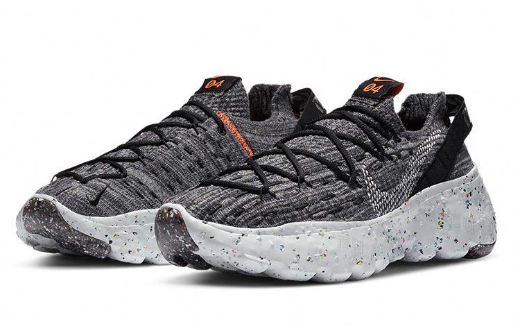 Мужские кроссовки Nike space hippie 04 "Iron Grey" (серый / черный) — Серый / чёрный — фото 3
