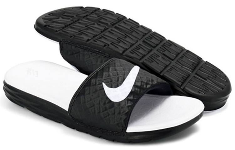 Женские шлепанцы Nike Benassi Solarsoft OG Solarsoft(W) (розово-черные) — Розовый / чёрный — фото 3