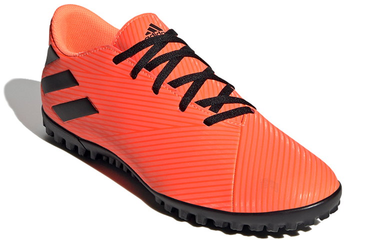 Мужские кроссовки adidas Nemeziz 19 TF (оранжево-черные) — Оранжевый / чёрный — фото 3