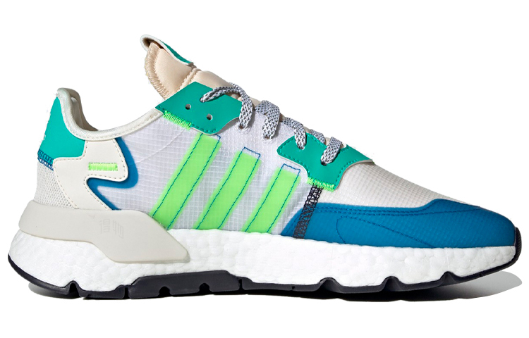 Кроссовки adidas originals Nite Jogger (белый / зеленый / синий) — Белый / зелёный / синий — фото 2