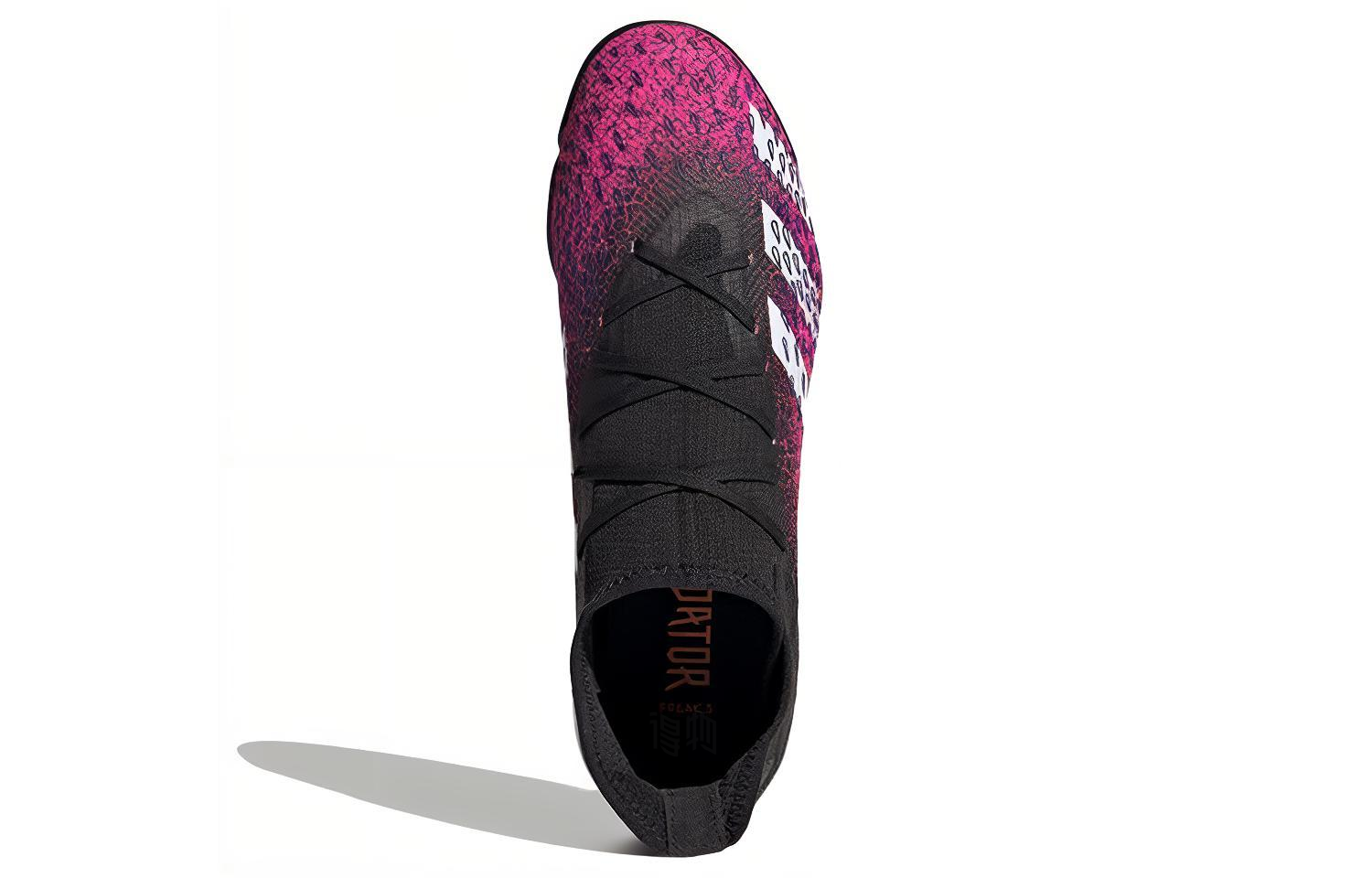 Мужские кроссовки adidas Predator TF (черно-розовые) — фото 4