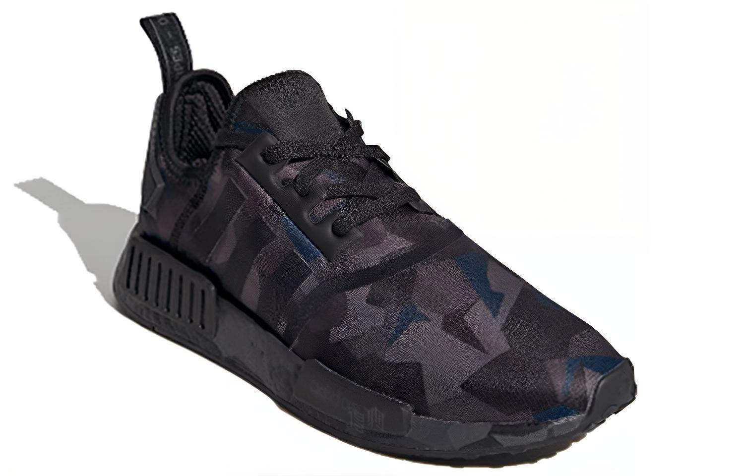 Кроссовки adidas NMD_R1 PU (черно-серый камуфляж) — фото 2