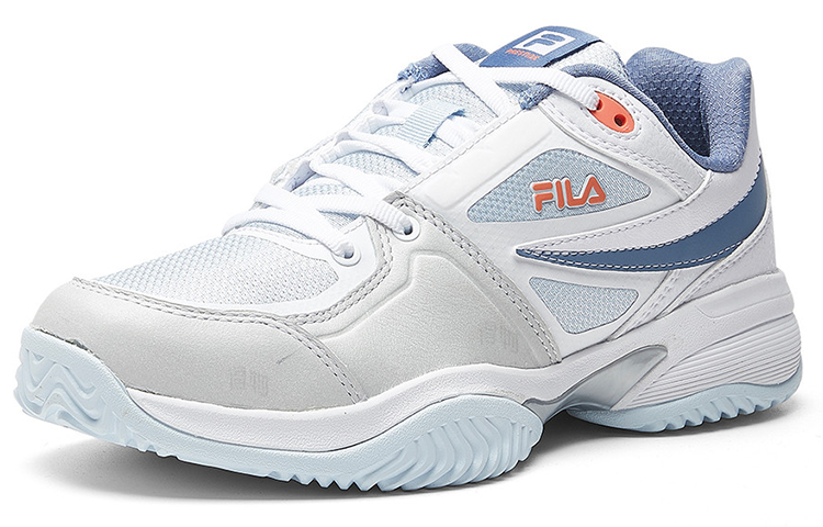 Женские кроссовки Fila (бело-синие) — фото 2