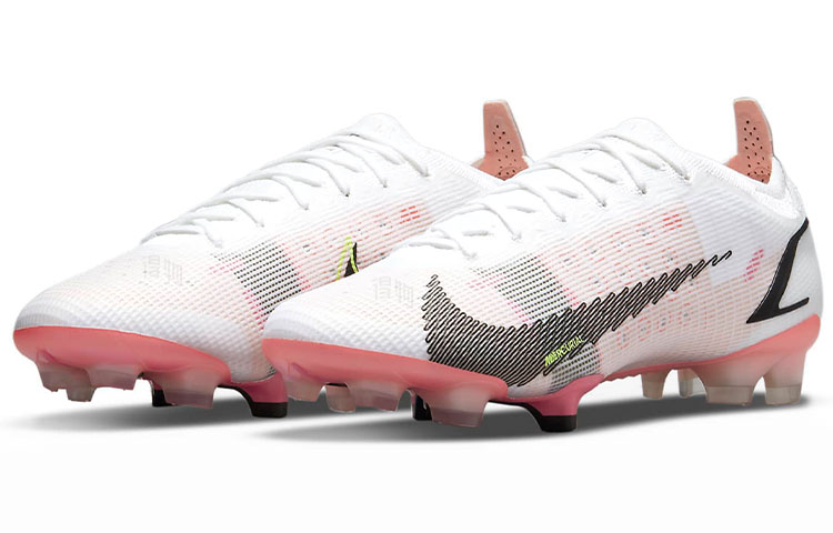 Мужские бутсы Nike Mercurial Vapor 14 Elite FG (бело-розово-черные) — Белый / розовый / чёрный — фото 3