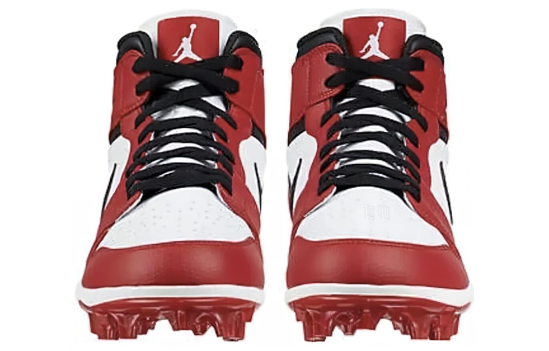 Мужские кроссовки Jordan Jordan Air Jordan 1 Mid TD AG (красно-белые) — фото 3