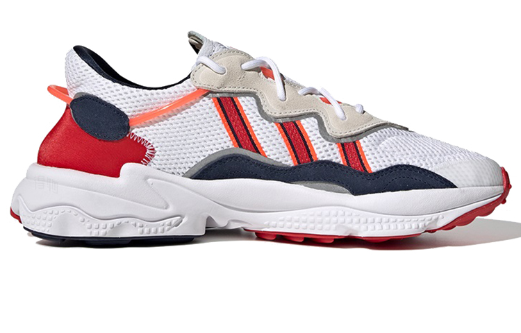 Мужские кроссовки adidas originals Ozweego (красные) — 亮白/藏青蓝/浅猩红 — фото 2