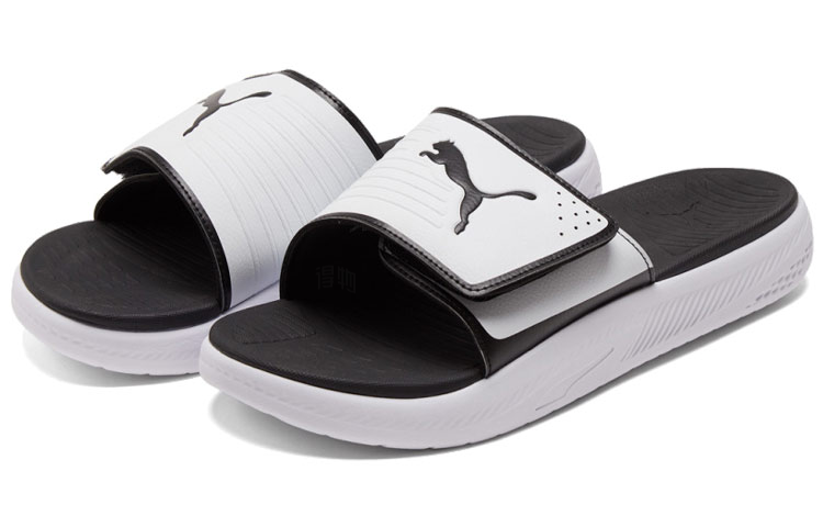 Мужские шлепанцы PUMA Softride Slide (бело-черные) — фото 3
