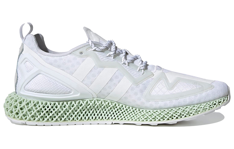 Кроссовки adidas originals ZX 2K 4D (белый / зеленый) — Белый / зелёный — фото 2