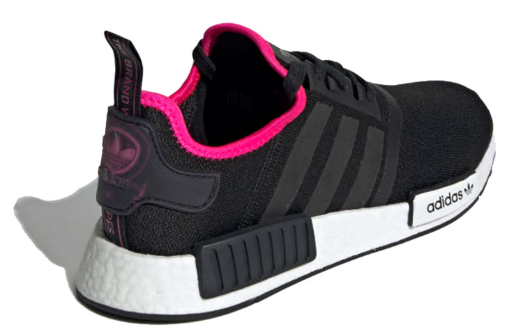 Унисекс кроссовки adidas originals NMD_R1 (розово-черные) — фото 3