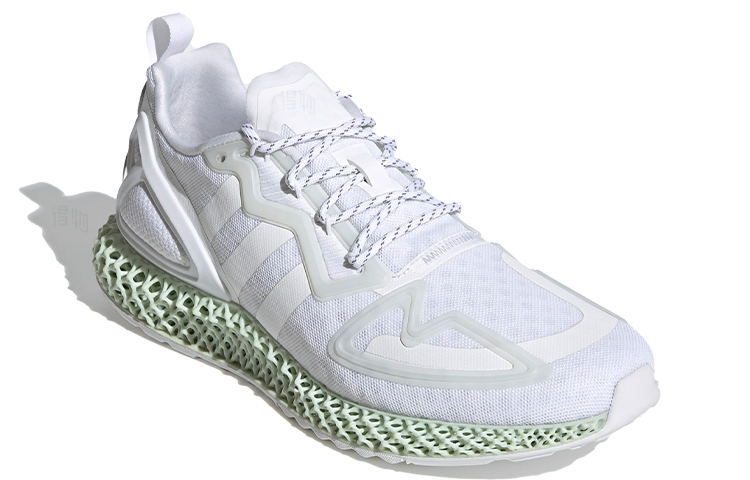 Кроссовки adidas originals ZX 2K 4D (белый / зеленый) — Белый / зелёный — фото 3