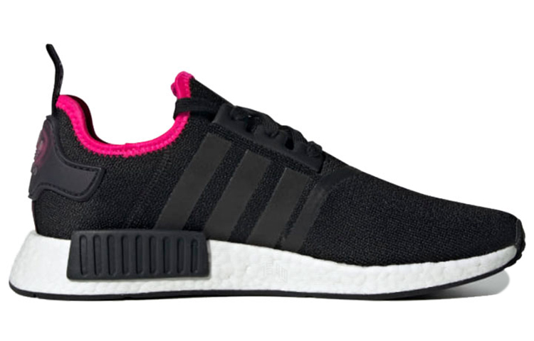 Унисекс кроссовки adidas originals NMD_R1 (розово-черные) — фото 2