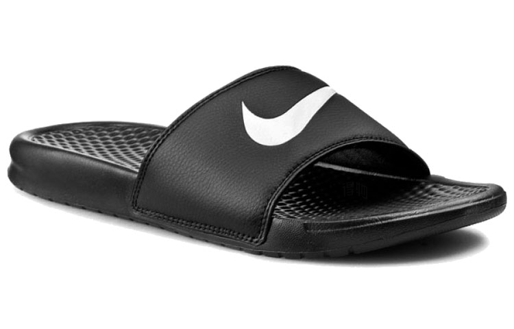 Шлепанцы Nike Benassi Solarsoft (черно-белые) — фото 2