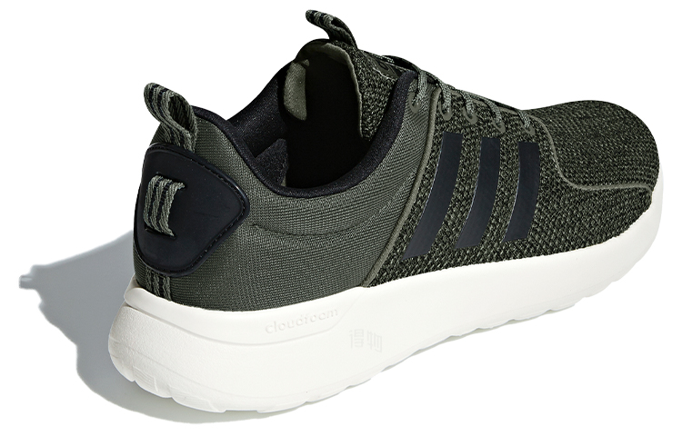 Мужские кроссовки adidas neo Lite Racer (черно-зеленые) — Чёрный / зелёный — фото 4