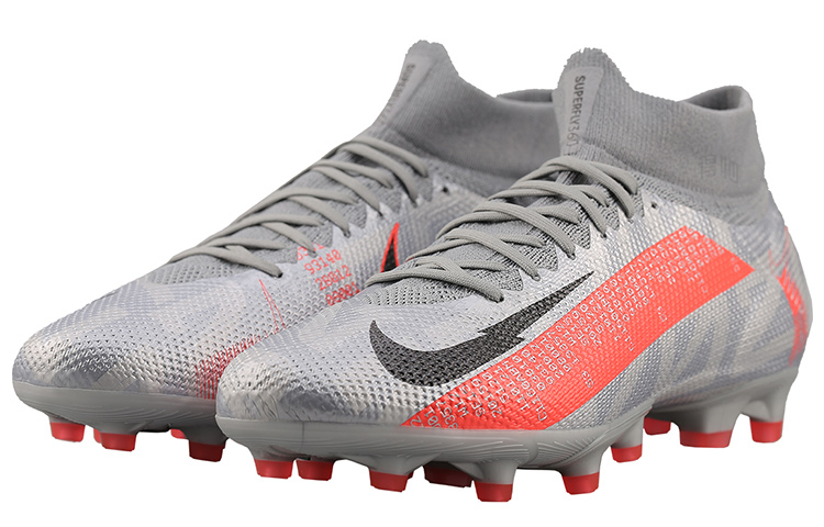 Мужские бутсы Nike Mercurial Superfly 7 13 Pro AG (серо-оранжевый) — фото 3