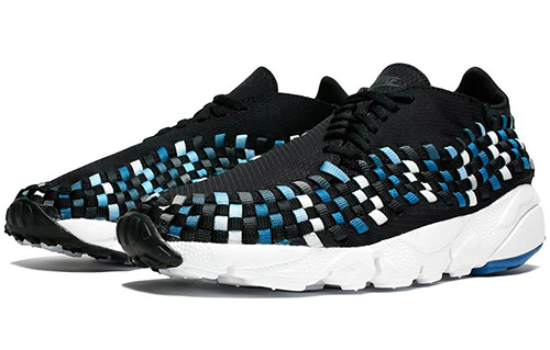 Мужские кроссовки Nike Air Footscape Woven (сине-черные) — Синий / чёрный — фото 3