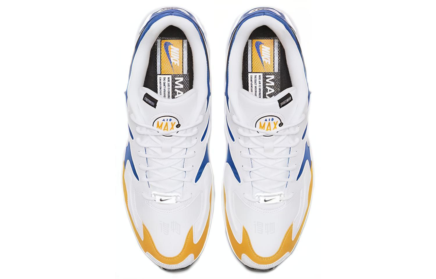 Мужские кроссовки Nike Air Max 2 Light PRM (желто-бело-синие) — Жёлтый / белый / синий — фото 3