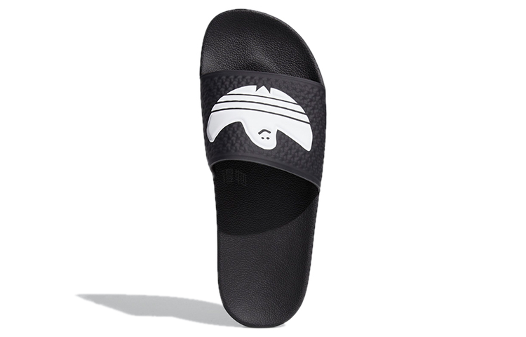 Шлепанцы adidas originals Shmoofoil Slides (черно-белые) — фото 5