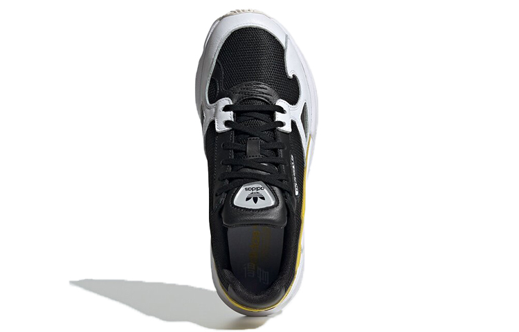 Женские кроссовки adidas originals Falcon (черно-желто-белые) — фото 4
