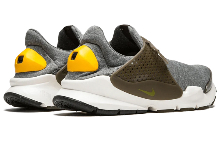Женские кроссовки Nike Sock dart SE (серо-желтые) — Серыйжёлтый — фото 4