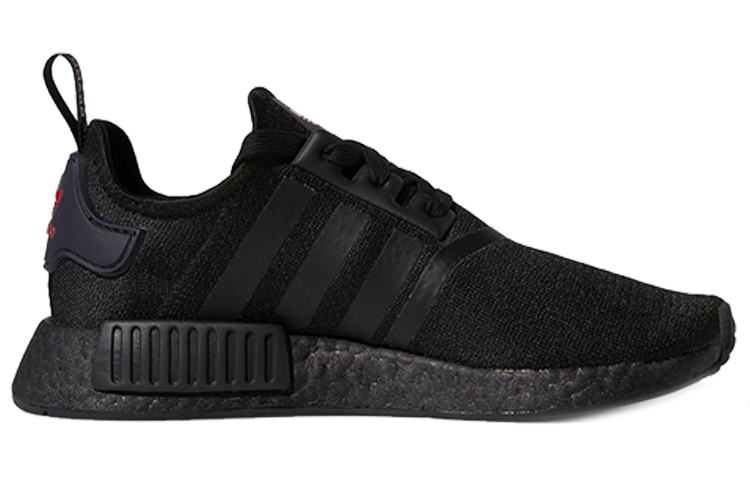 Женские кроссовки adidas NMD_R1 (черно-красные) — 黑/猩红 — фото 2
