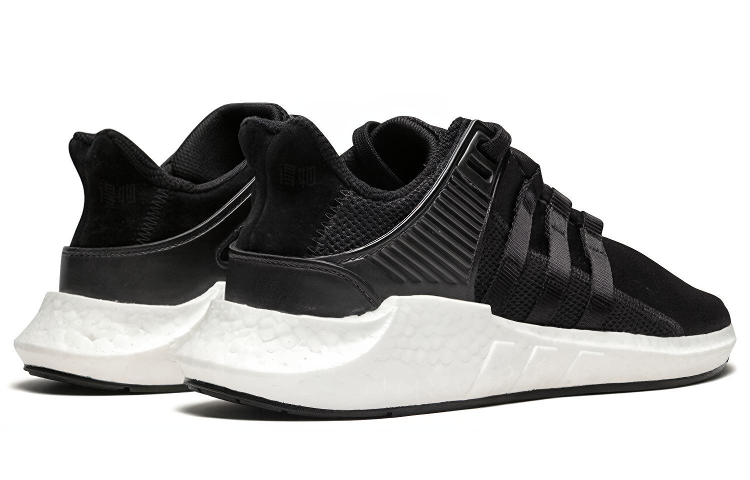 Кроссовки adidas originals EQT Support ADV Milled Leather Black (черно-белые) — Чёрный / белый — фото 3