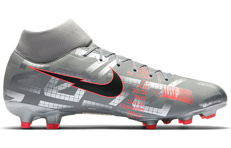 Футбольные бутсы Nike Mercurial Superfly 7 Academy MG (серо-оранжевые) — фото 2