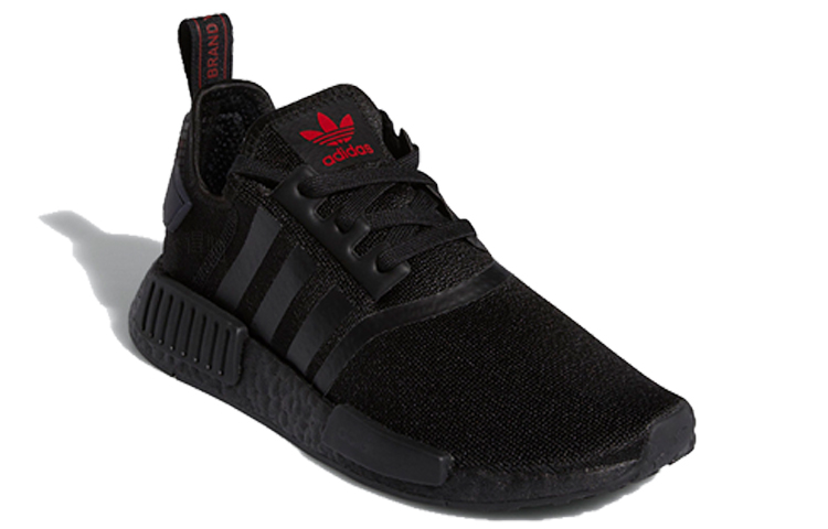Женские кроссовки adidas NMD_R1 (черно-красные) — 黑/猩红 — фото 3