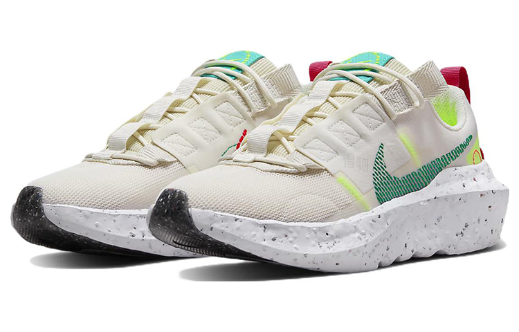 Женские кроссовки Nike Crater Impact (серые с зеленым, желтым и белым) — Серый / зелёный / жёлтый / белый — фото 3