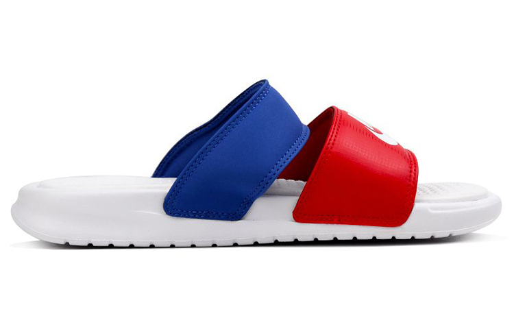 Женские шлепанцы Nike Benassi Duo Ultra Slide (бело-красно-синие) — фото 2