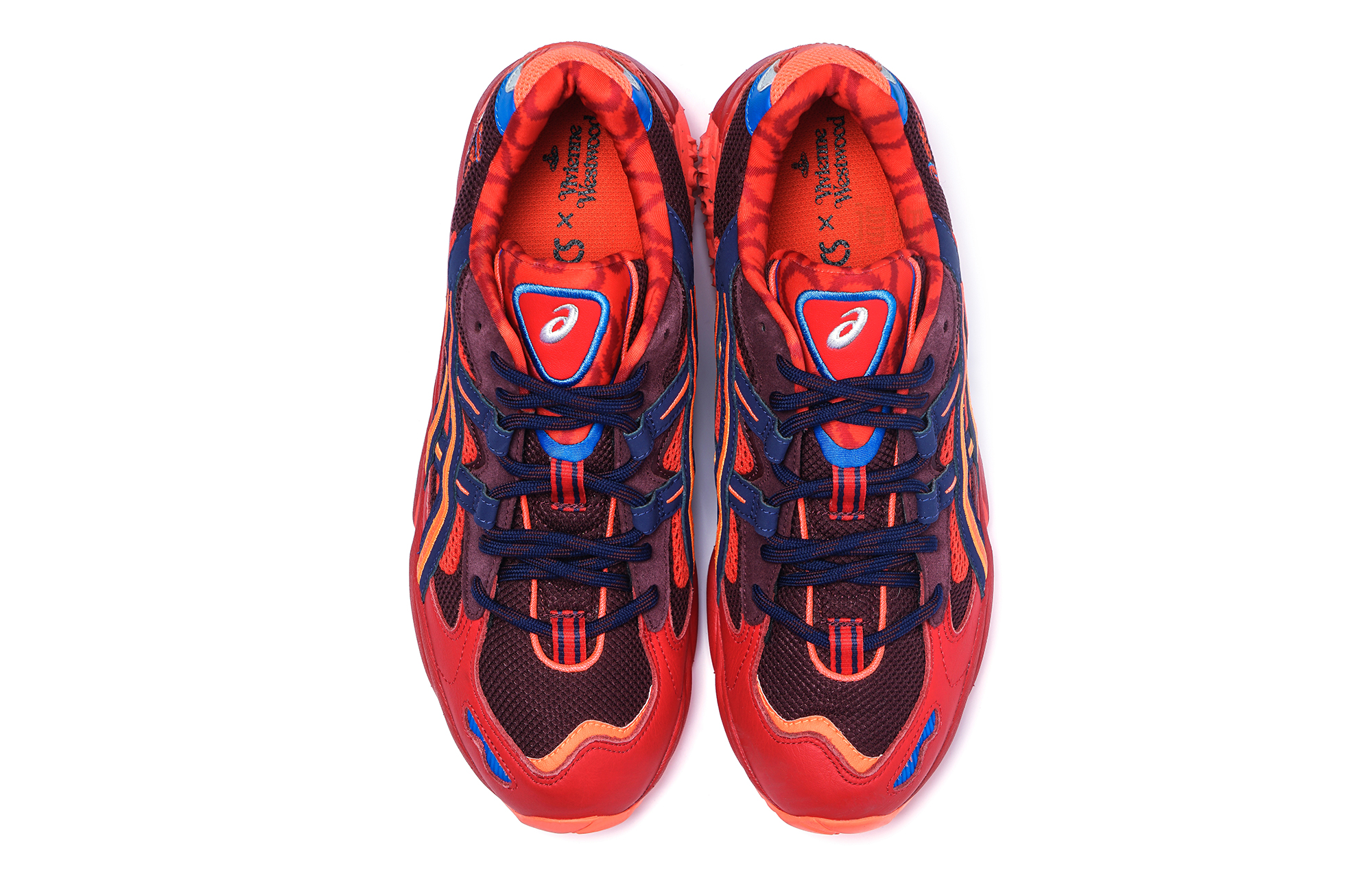 Кроссовки Vivienne Westwood x ASICS Gel-Kayano 5 OG (красно-синий) — фото 4