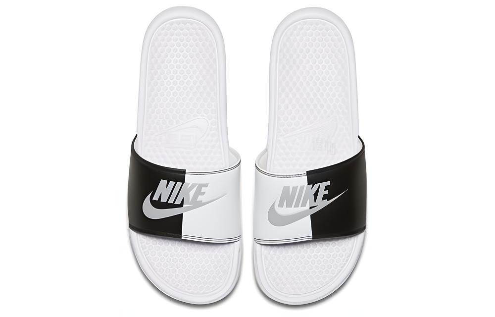 Мужские шлепанцы Nike Benassi JDI (черно-белые) — Чёрный / белый — фото 4