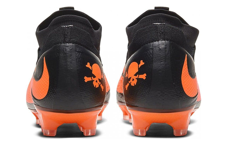 Мужские бутсы Nike Phantom Vision 2 Elite DF FG (черно-оранжевые) — фото 5