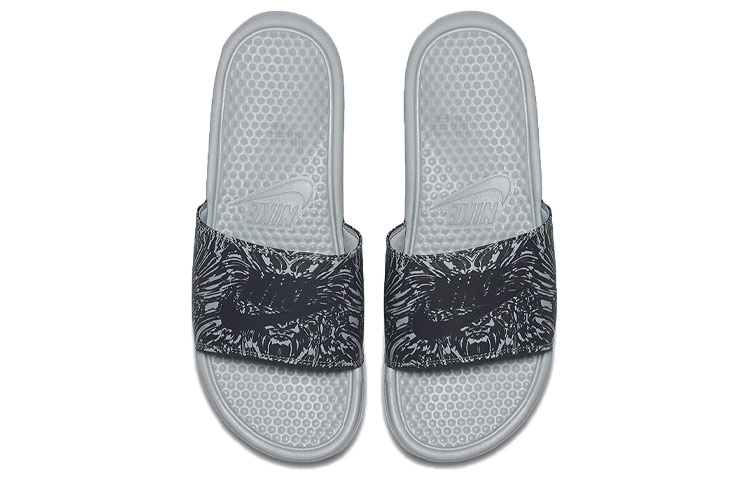 Мужские шлепанцы Nike Benassi JDI (черно-белые) — Чёрный / белый — фото 3