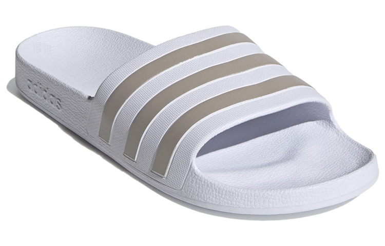 Шлепанцы adidas Adilette Aqua (бело-серебристые) — Белый / серебристый — фото 3
