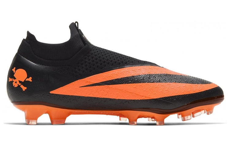 Мужские бутсы Nike Phantom Vision 2 Elite DF FG (черно-оранжевые) — фото 2
