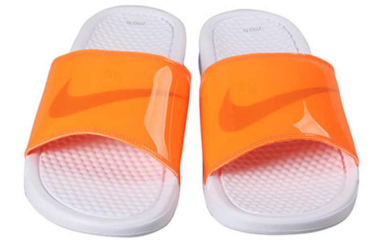 Мужские шлепанцы Nike Benassi JDI (оранжевые) — фото 3