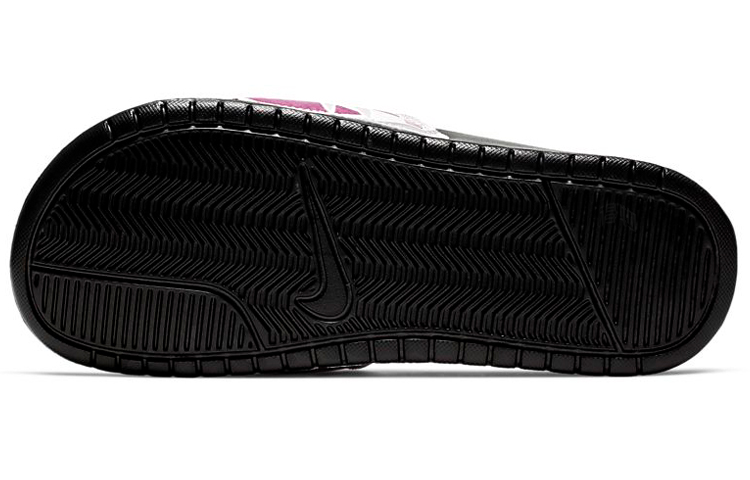 Женские шлепанцы Nike Benassi JDI Floral (черно-фиолетовые) — фото 4