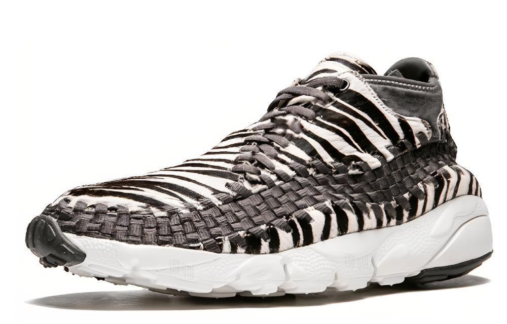 Мужские кроссовки Nike woven Chukka PRM (черно-белые) — 斑马纹 — фото 2