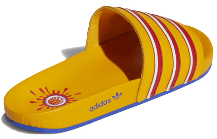 Шлепанцы adidas originals ADILETTE (желто-синие) — фото 4