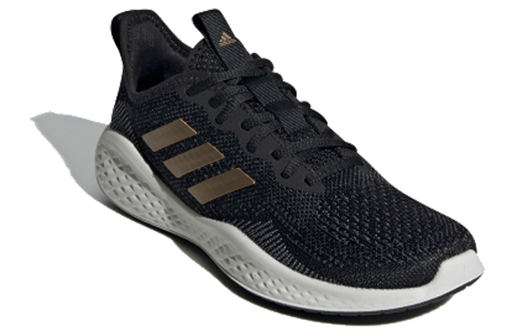 Женские кроссовки adidas Fluidflow 1.0 (черно-золотые) — фото 2