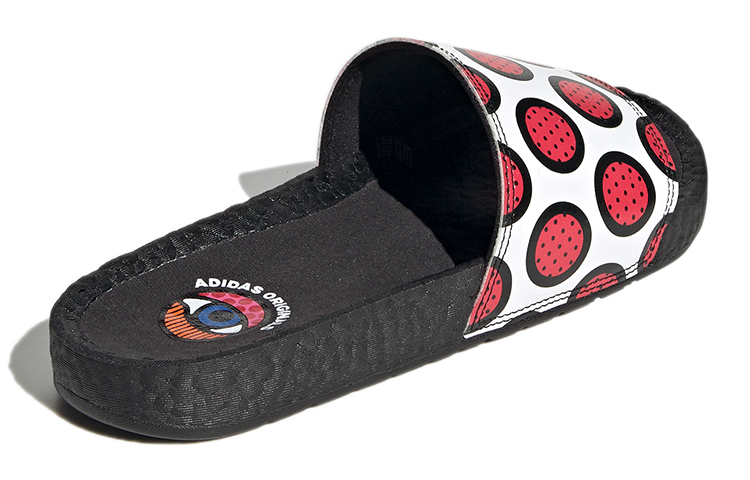 Шлепанцы adidas originals ADILETTE (черно-бело-красные) — фото 5