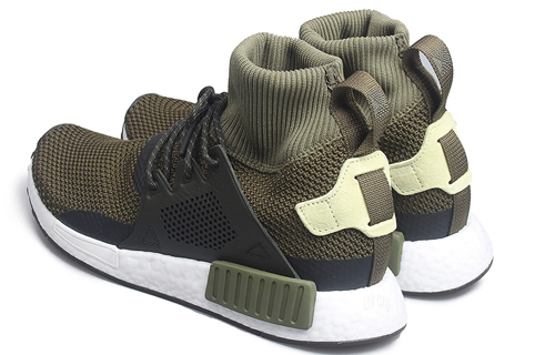 Мужские кроссовки adidas originals NMD XR1 Winter (зелено-белые) — Зелёный / белый — фото 3