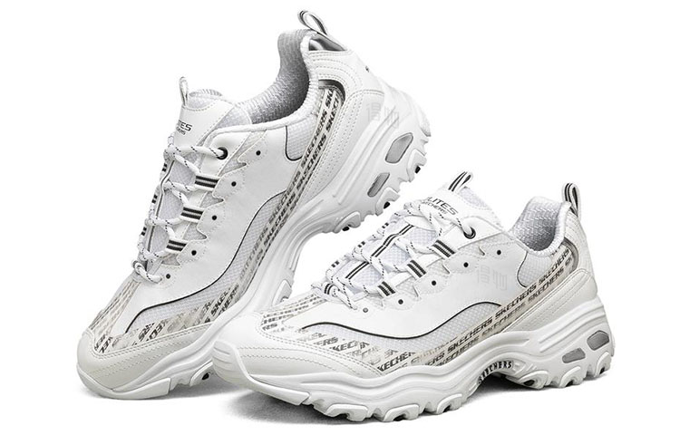 Мужские кроссовки Skechers D'Lites 1.0 (бело-черные) — фото 3