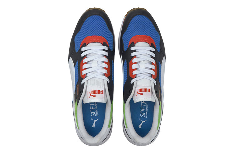 Кроссовки PUMA R78 FUTR (черно-бело-синие) — Чёрныйбелыйсиний — фото 3