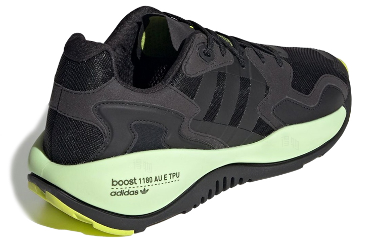 Кроссовки adidas originals ZX Alkyne (черно-зеленые) — Чёрный / зелёный — фото 3